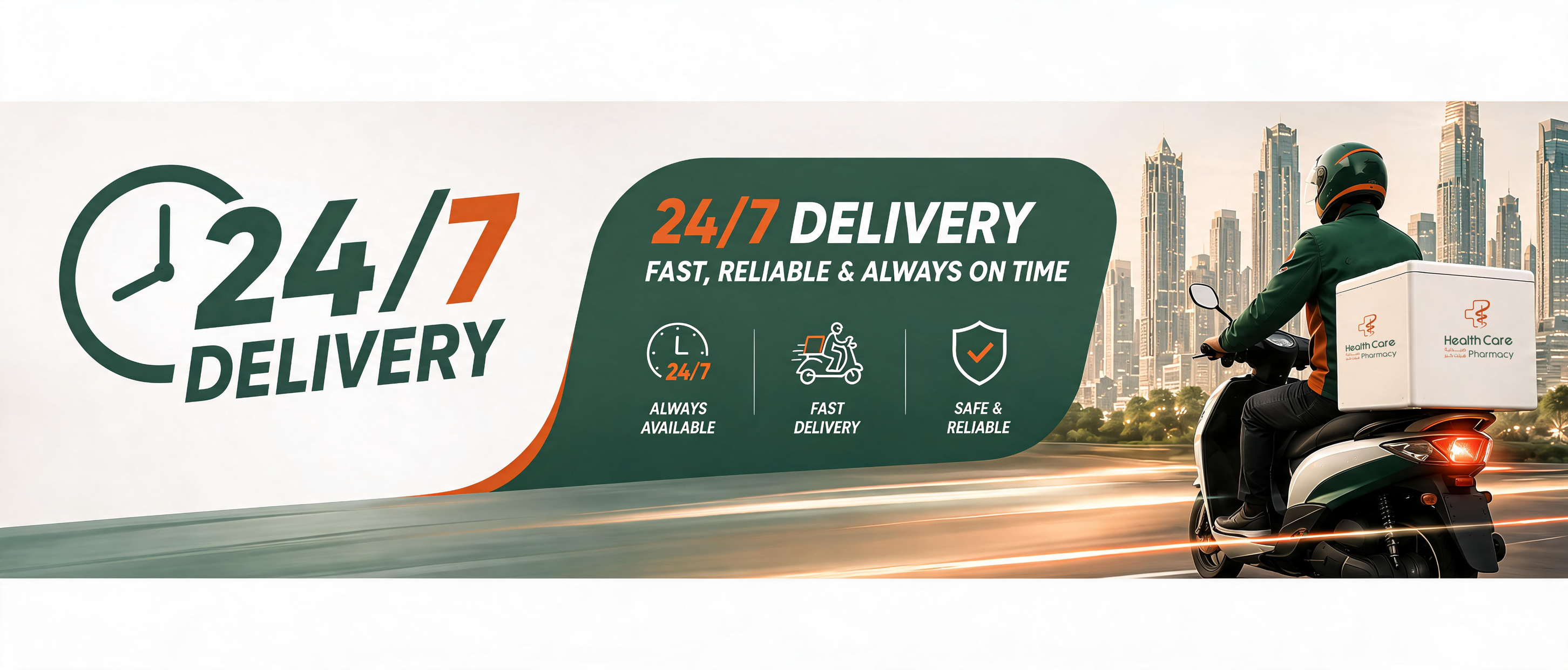 24/7 delivery — fast, reliable and always on time