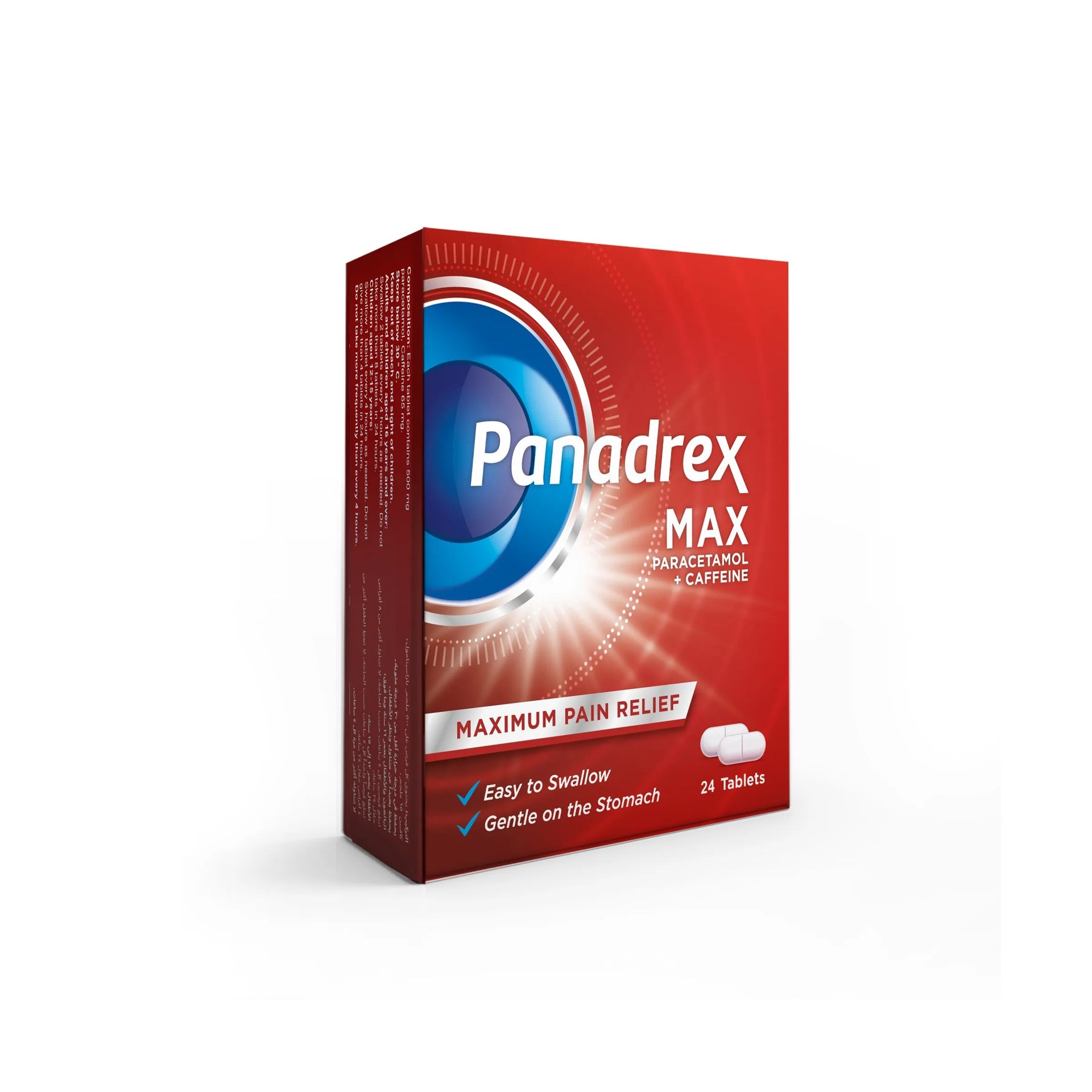 Panadrex 500mg Max + Caffeine 24’s