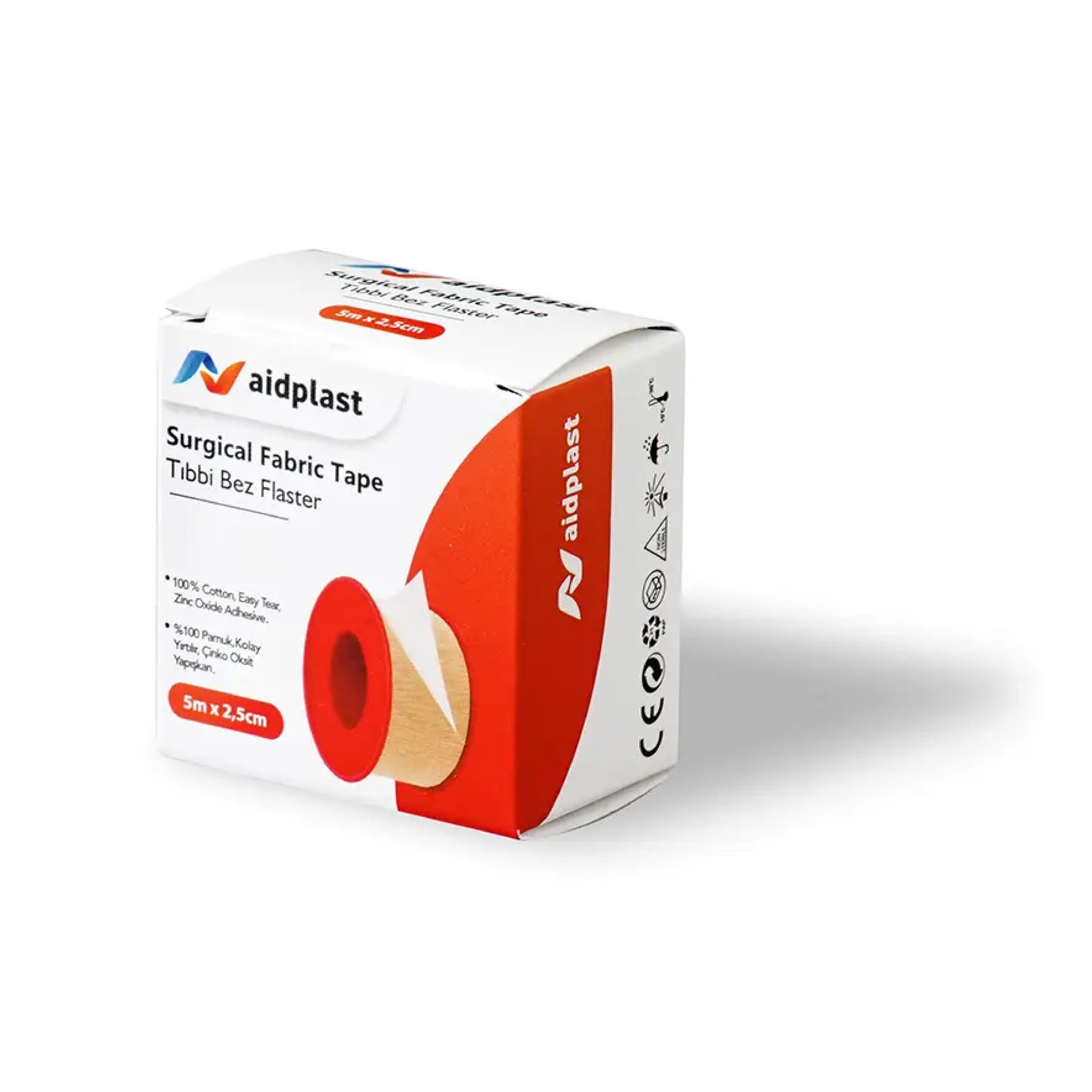 V102-Aidplast Surgical Fabric Tape 5m x 2.5CM