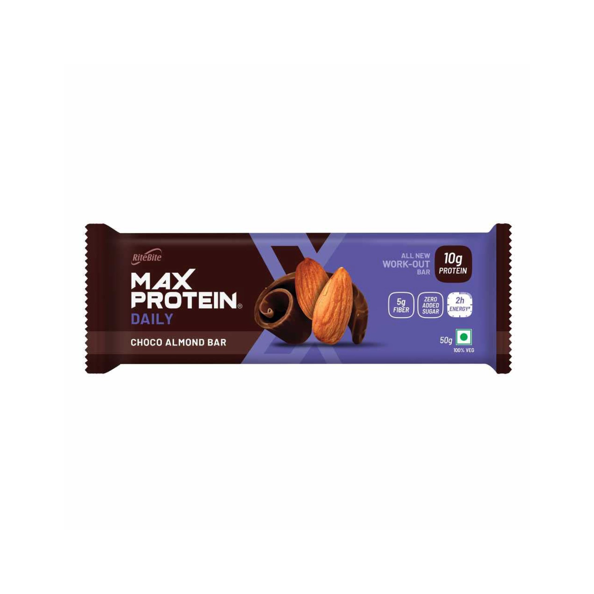Rb Maxpro Dly Choc-Almnd Bar 50g