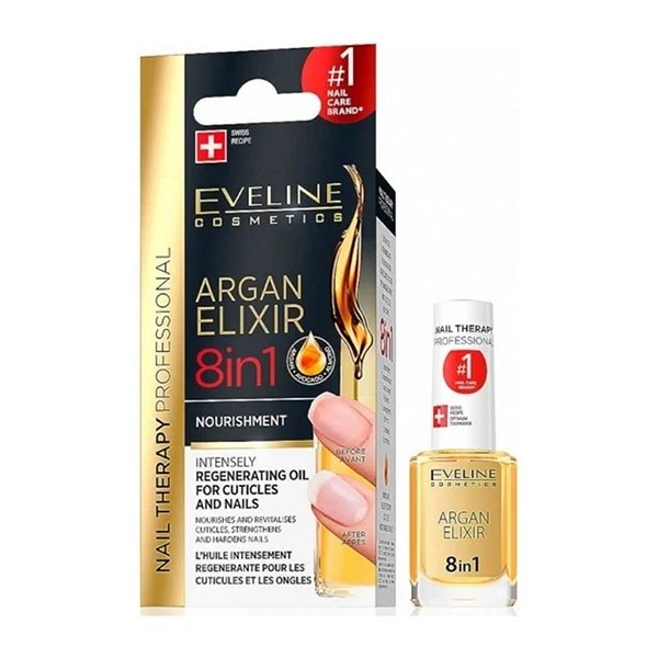 Eveline Argan Elixir 8 In 1 Nail Therapy 12ml #0729 [ap]