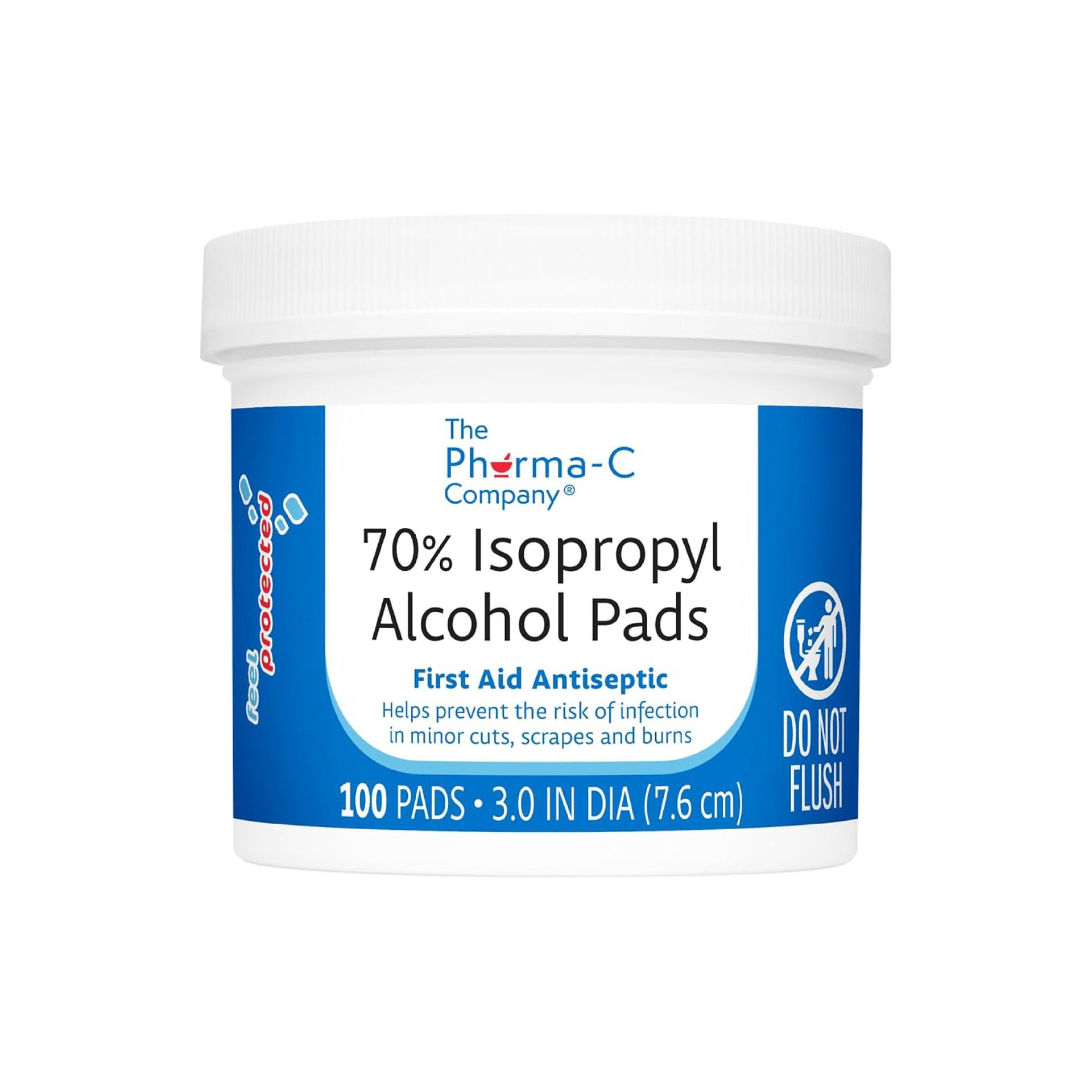 First Care Alcohol Pads 100's With 70% Isopropyl Alcohol