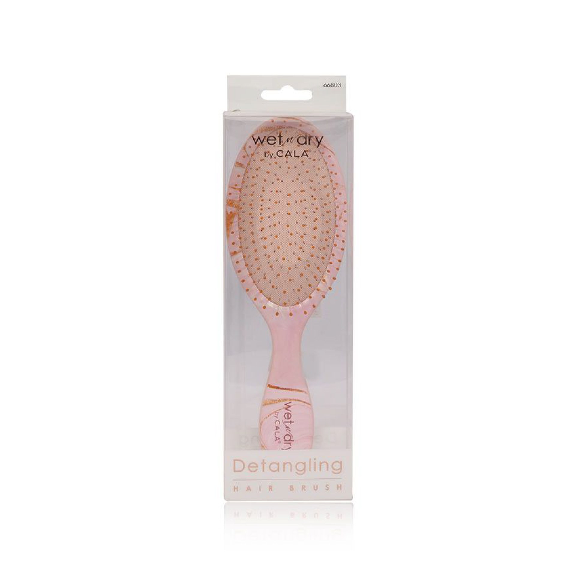 Cala - Detangler Wet-N-Dry Brush (pink Pastel Marble) - 66803