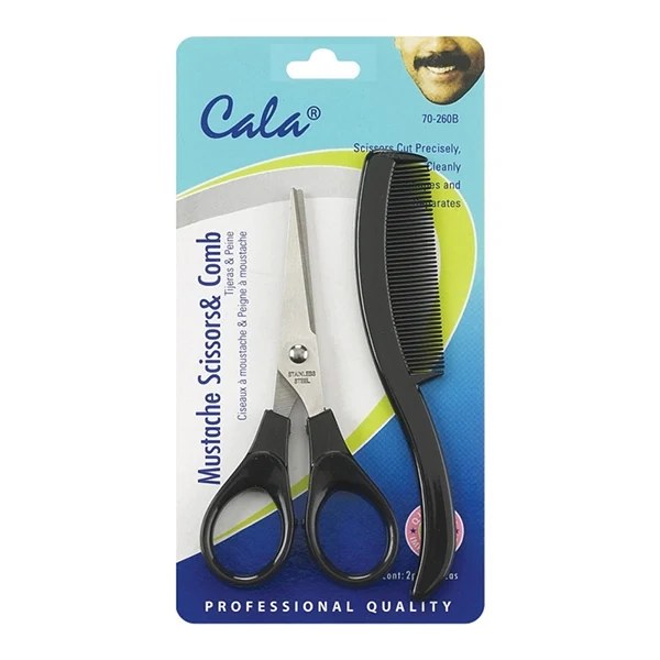 Cala - Mustache Scissors & Comb - 70-260b
