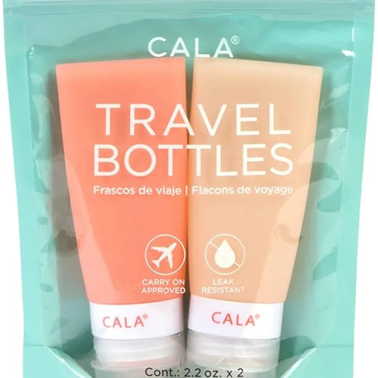 Cala - Silicone Travel Bottles 2pc (coral) - 69105