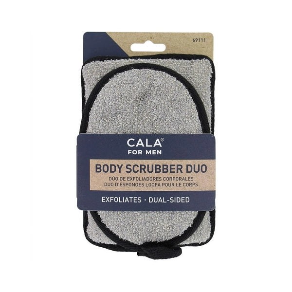 Cala - For Men Body Scrubber Duo (taupe & Black) - 69111