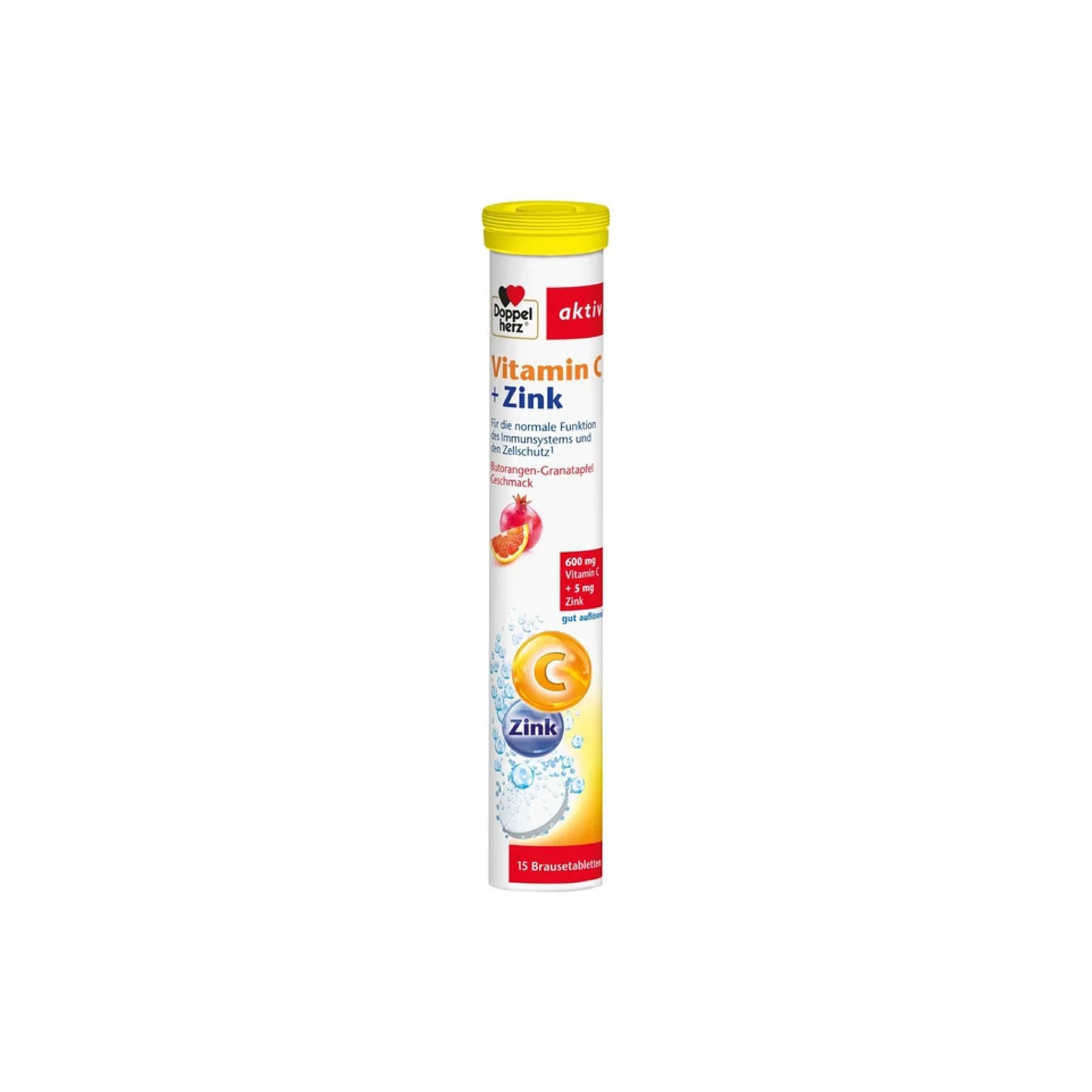 Doppelherz Aktiv Vitamin C + Zn 600mg Eff Tab's 15's Pomegranate