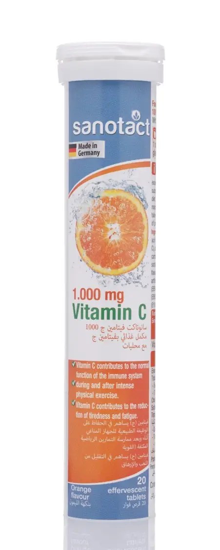 Sanotact Vitamin C 1000mg 20's Eff. Tabs Orange