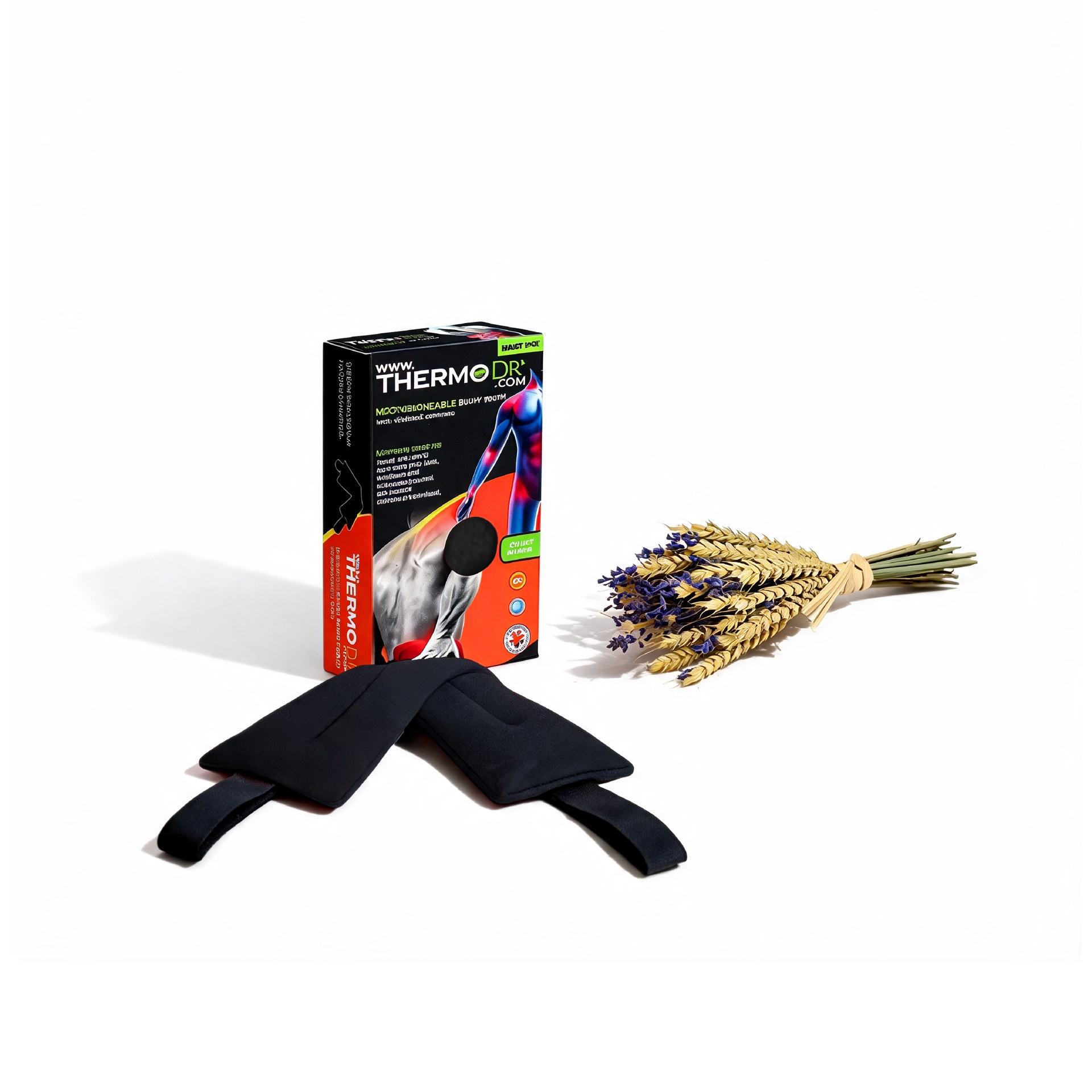 ThermoDR Body Wraps, Black, with Lavender