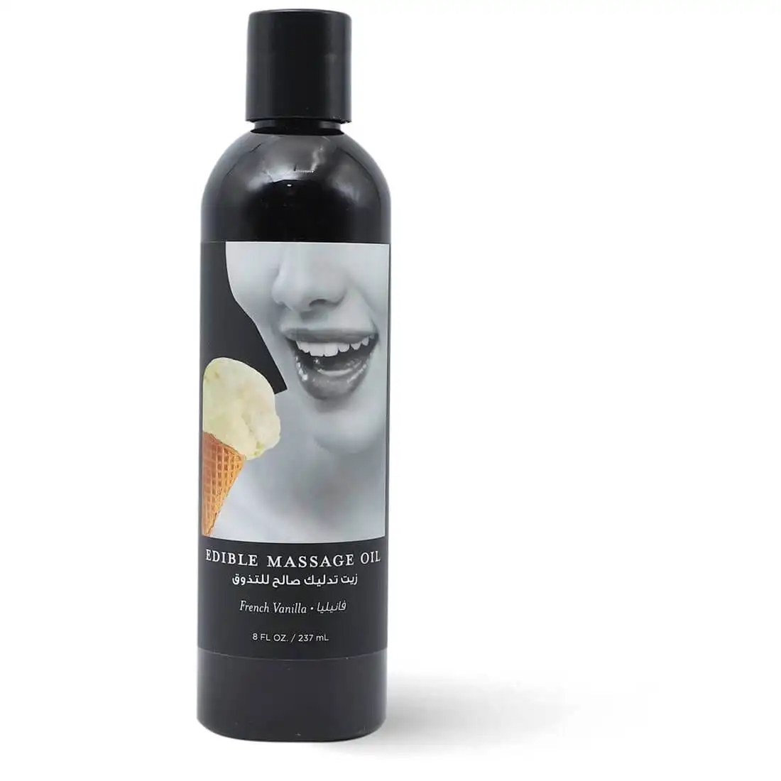 Earthly Body Massage Oil Edible Vanilla 8oz/237ml - Mse002