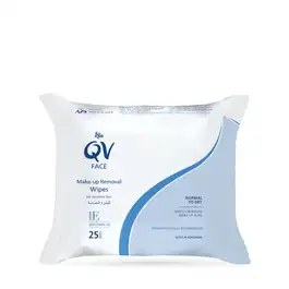 Qv Face Normal Dry Make Up Removal Wipes 25's